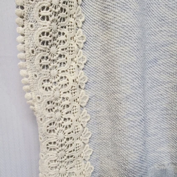 Anthropologie Moth Light Academia Sweater Vest w/ Lace - Picture 3 of 9